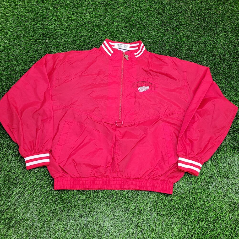Vintage 90s Detroit Red-Wings Jacket Medium 27x27 Baggy Red